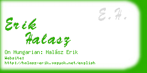 erik halasz business card