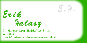 erik halasz business card